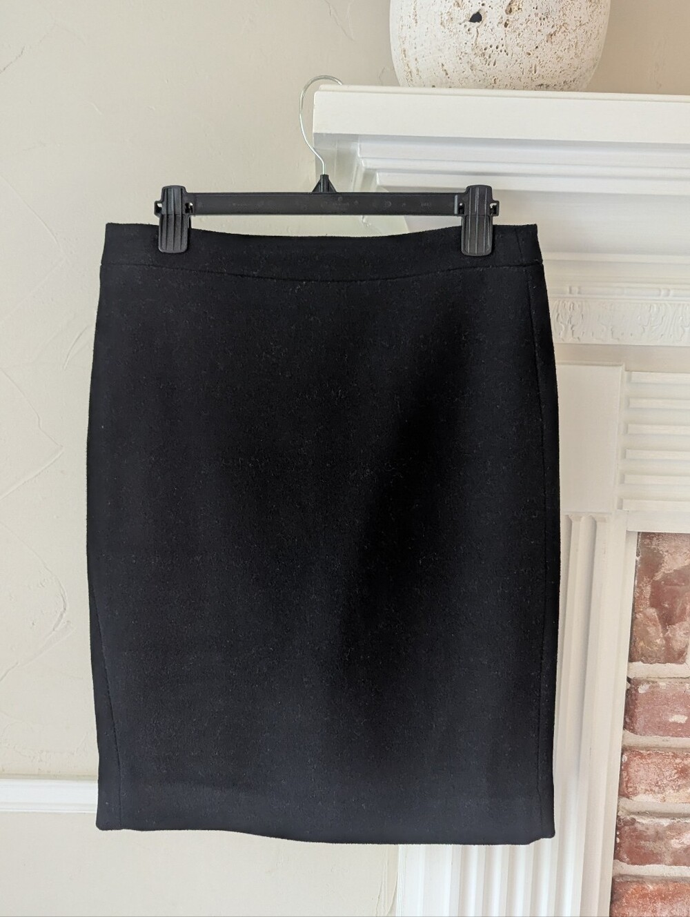 J. Crew Black Wool Pencil Skirt